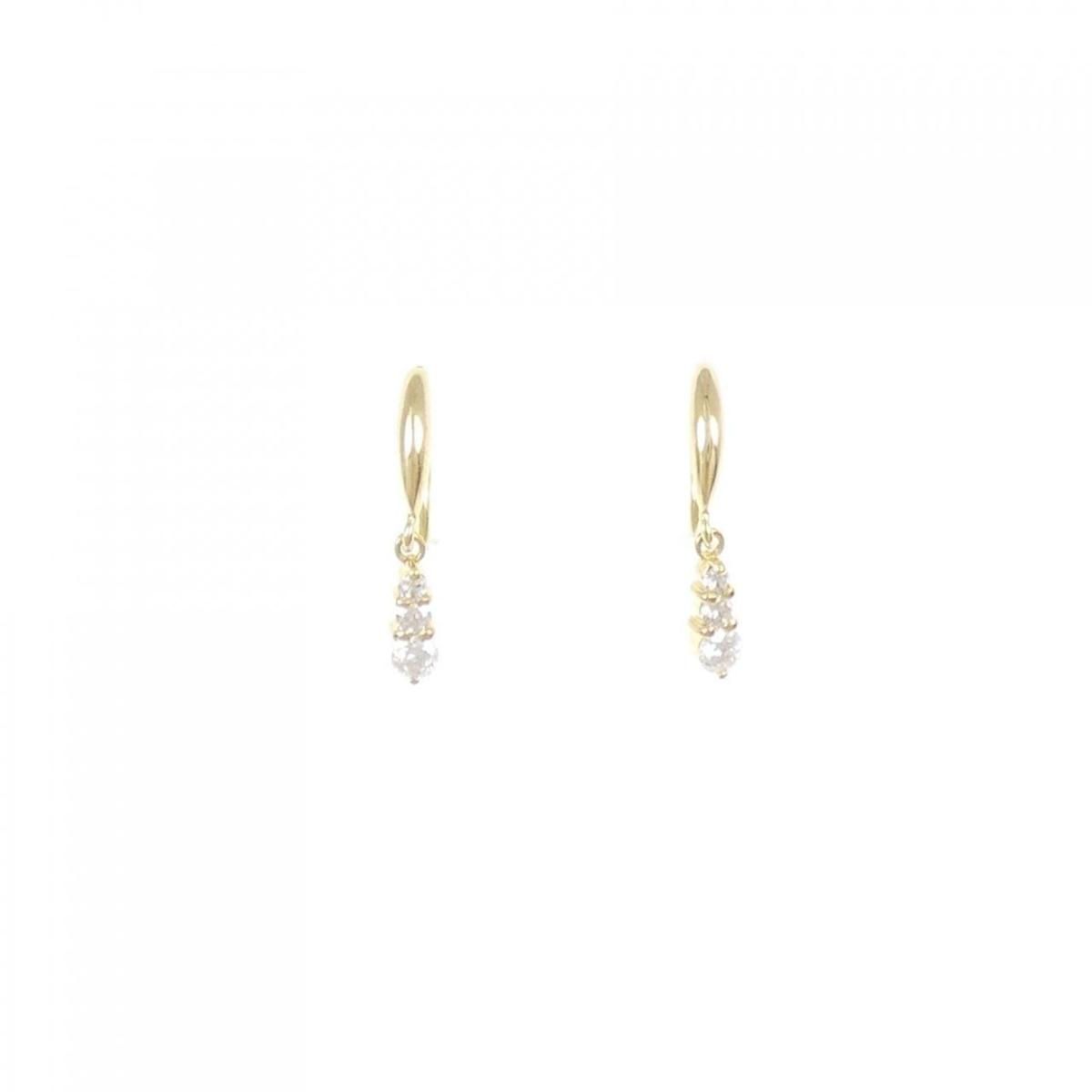 K18YG ダイヤモンド ピアス 0.20CT【中古】