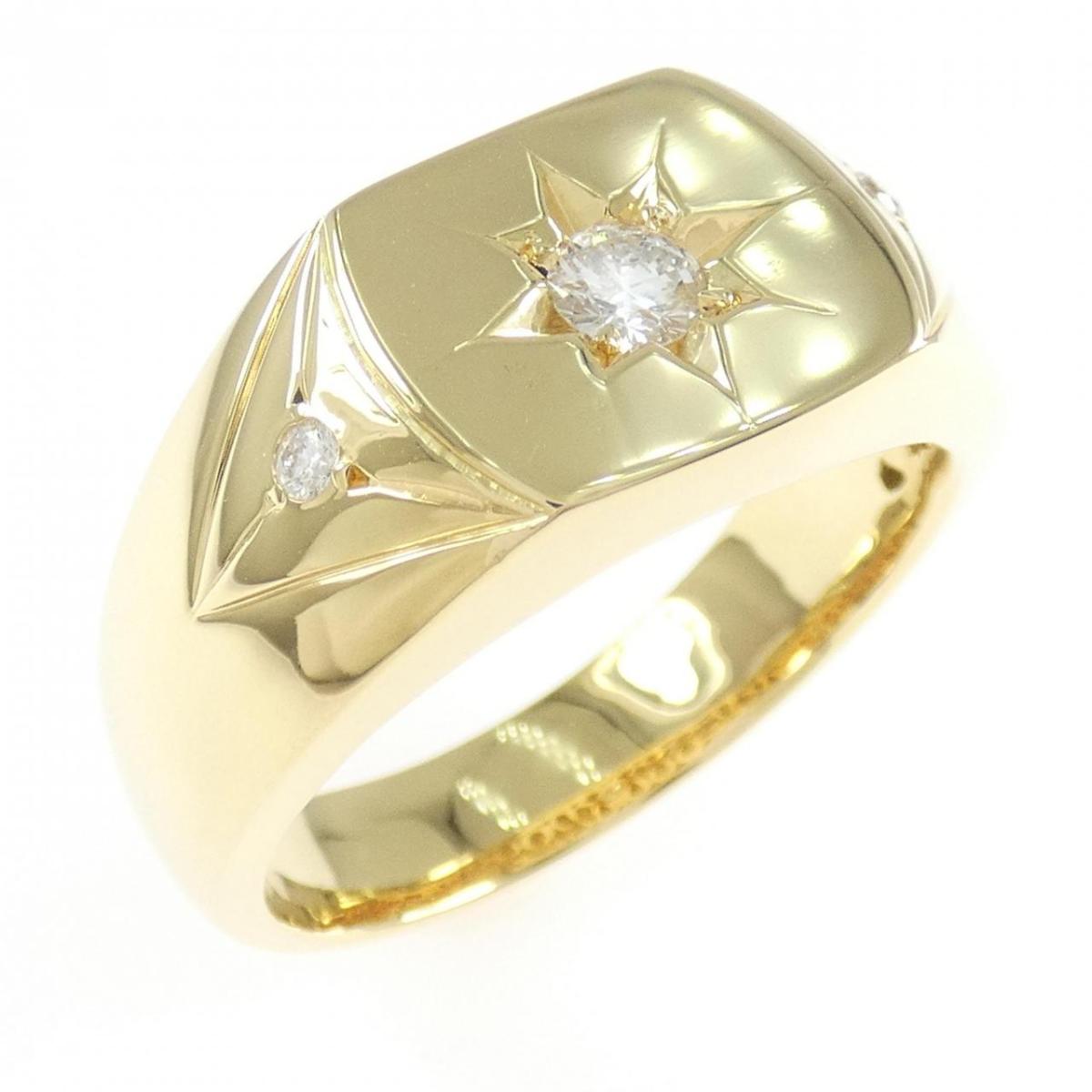 K18YG 印台 ダイヤモンド リング 0.25CT【中古】｜KOMEHYO ONLINESTORE 店