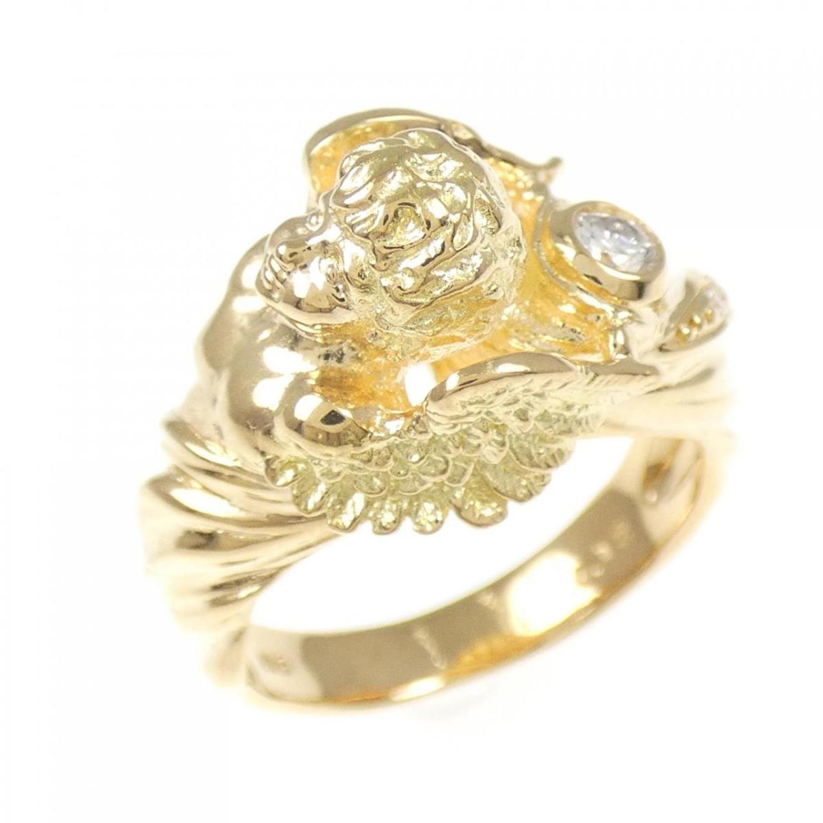 K18YG ダイヤモンド リング 0.12CT【中古】