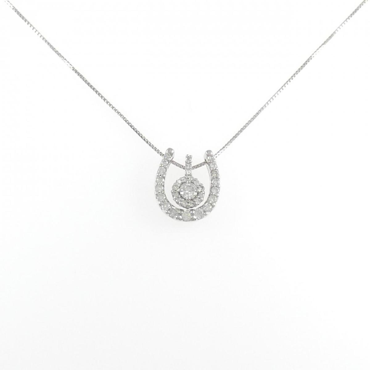 PT900/PT850 2WAY ダイヤモンド ネックレス 0.17CT【中古】