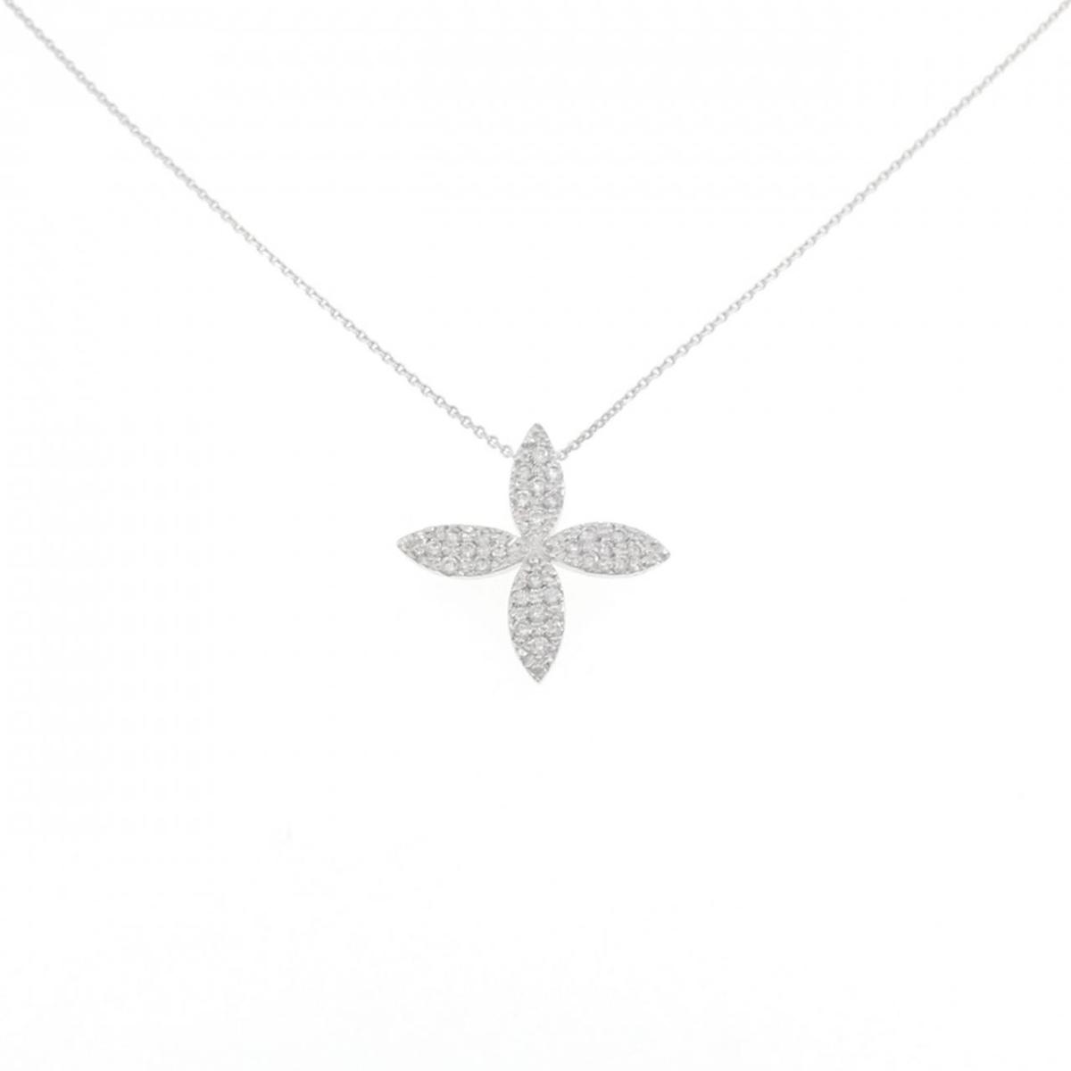 K18WG ダイヤモンド ネックレス 0.26CT【中古】