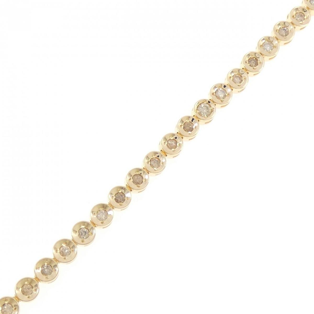 K18YG ダイヤモンド ブレスレット 2.00CT【中古】