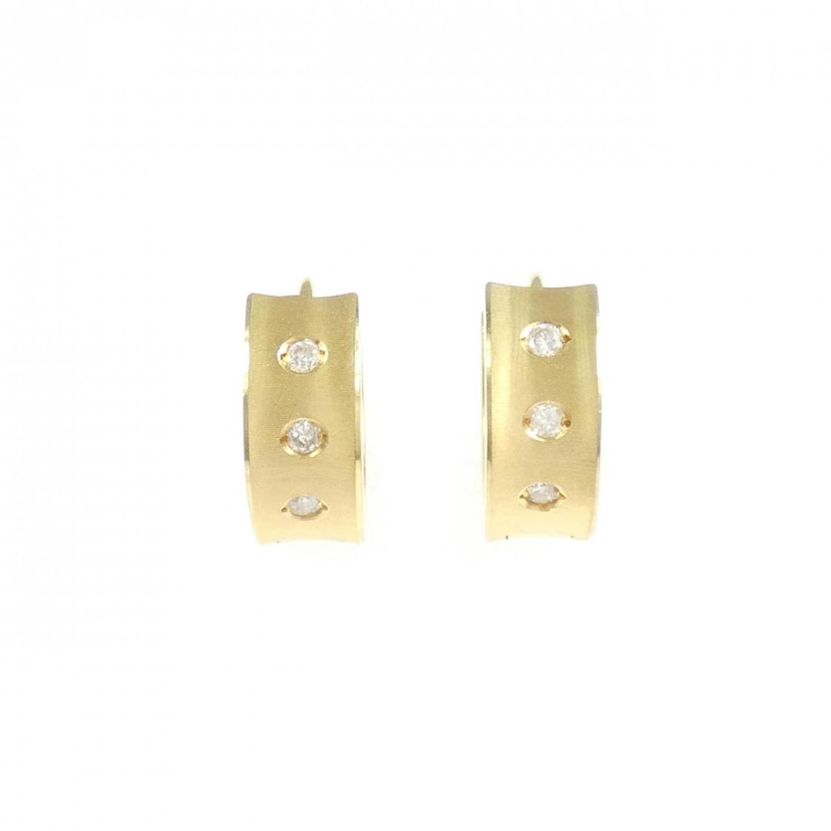 K18YG ダイヤモンド ピアス 0.08CT【中古】