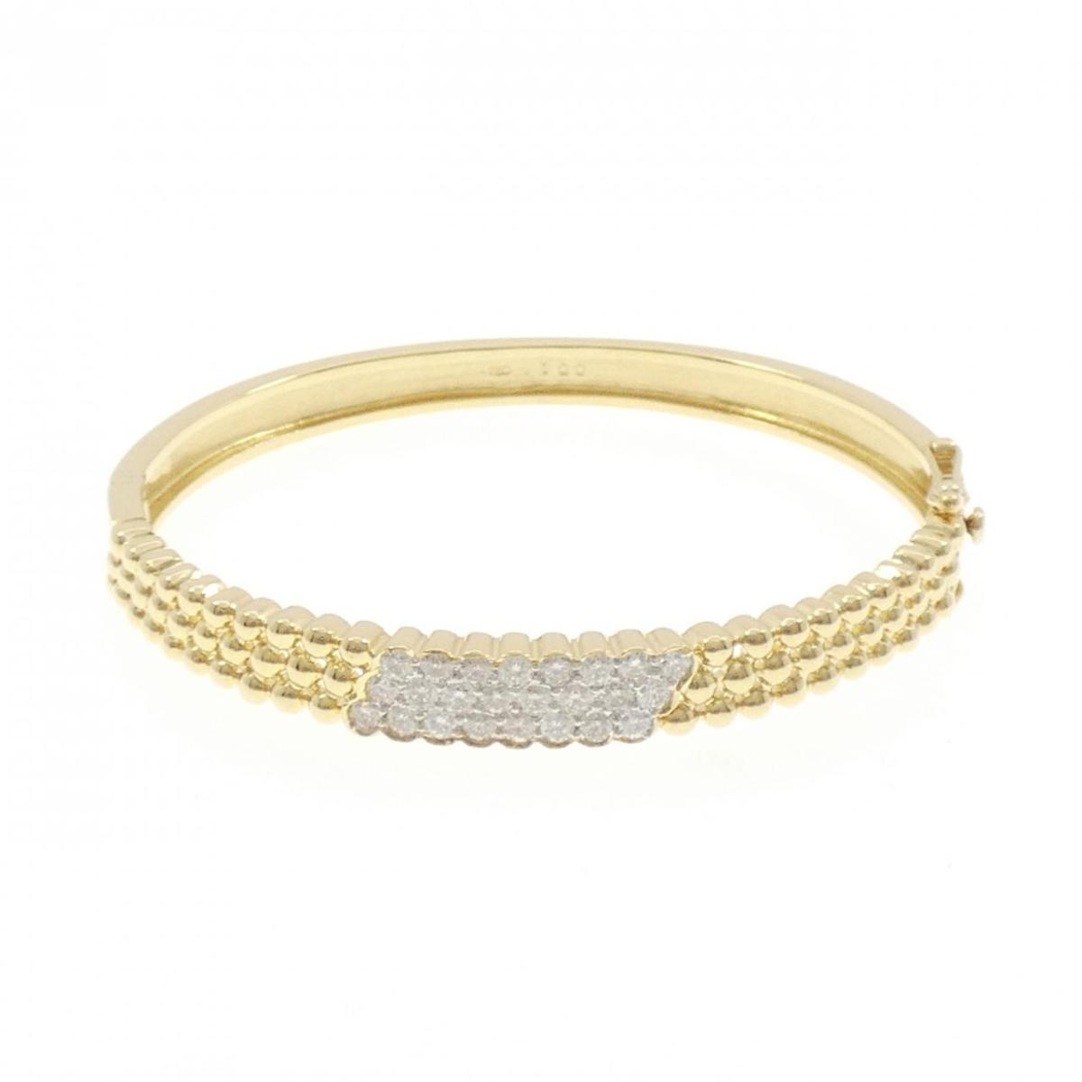 750YG/750WG パヴェ ダイヤモンド バングル 1.00CT【中古】|KOMEHYO ONLINESTORE 店
