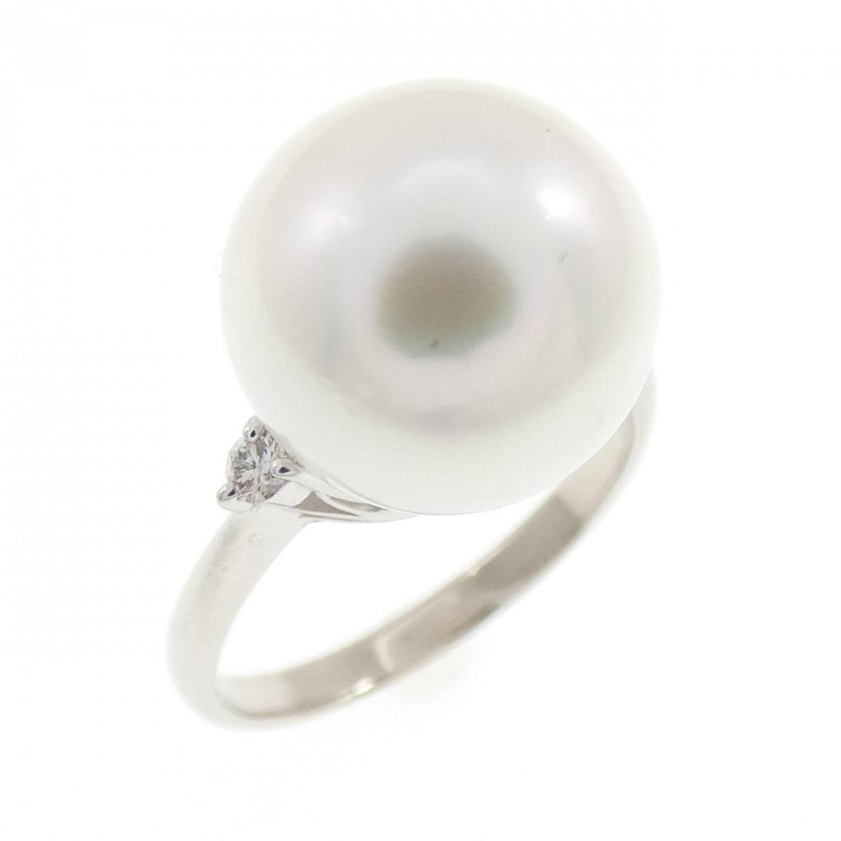 PT900 白蝶パール リング 12mm【中古】