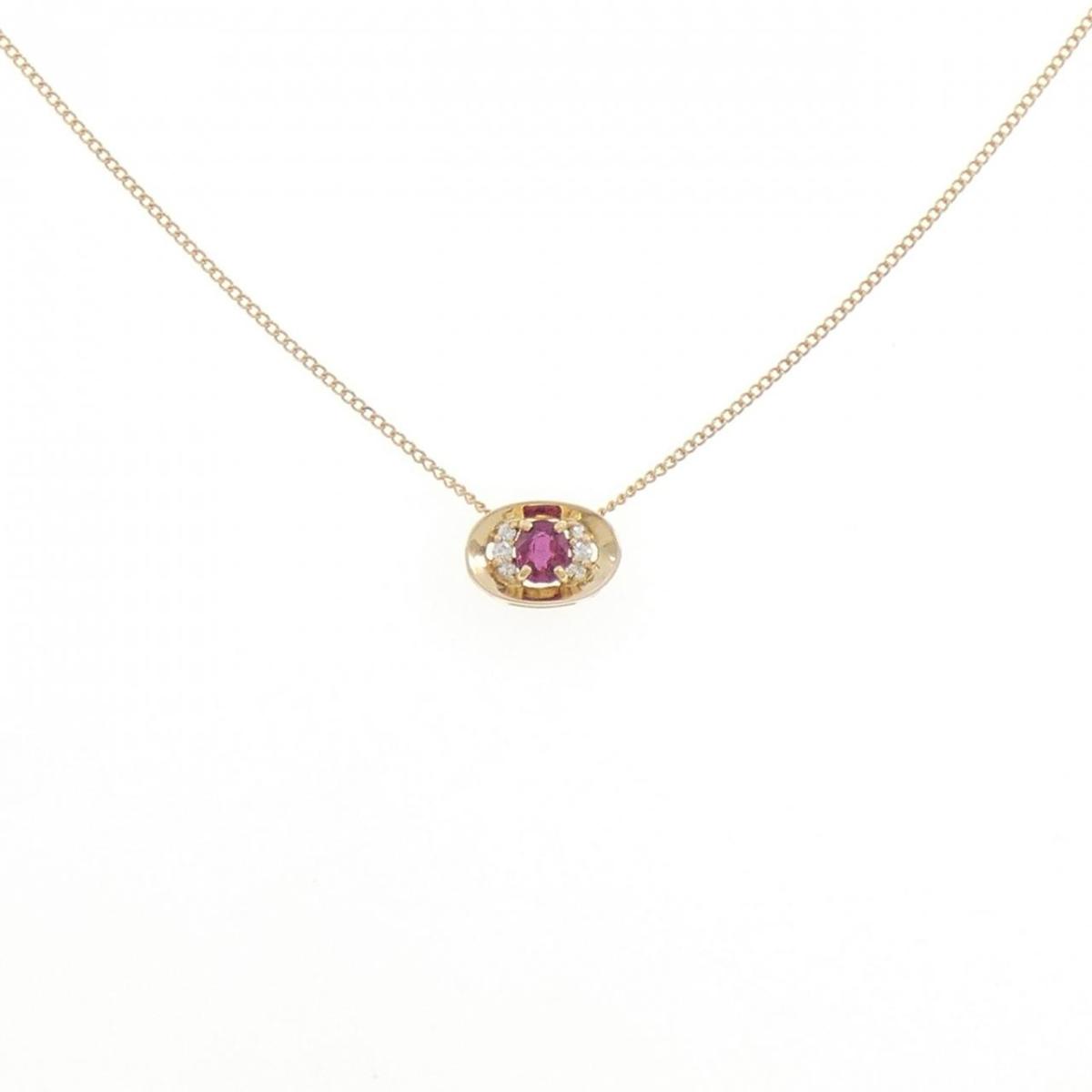 K18YG ルビー ネックレス 0.20CT【中古】 51,360円