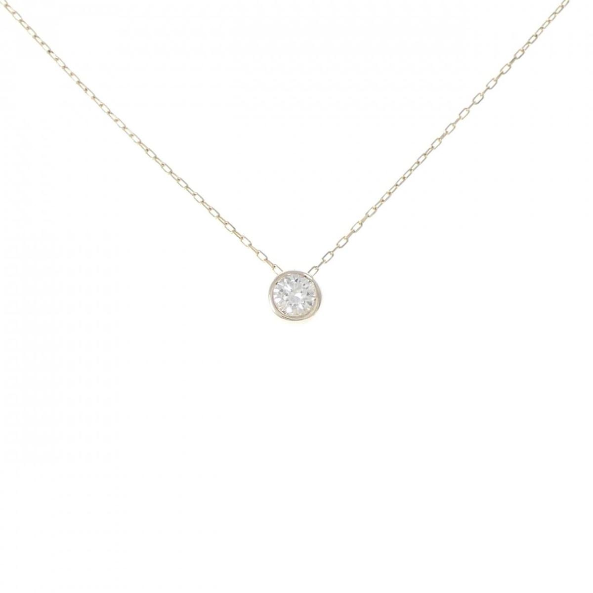 K10YG ダイヤモンド ネックレス 0.10CT【中古】