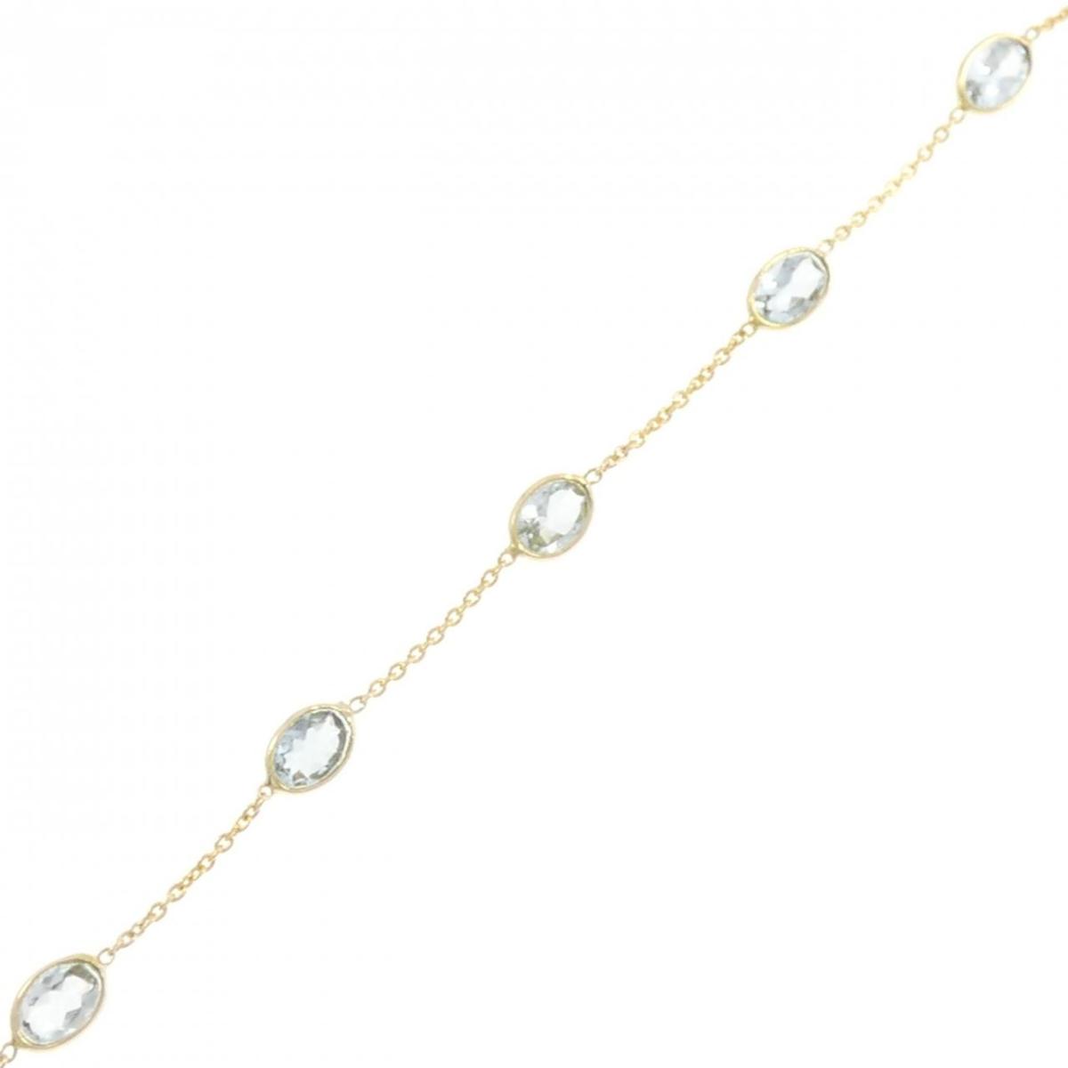 750YG アクアマリン ブレスレット【中古】