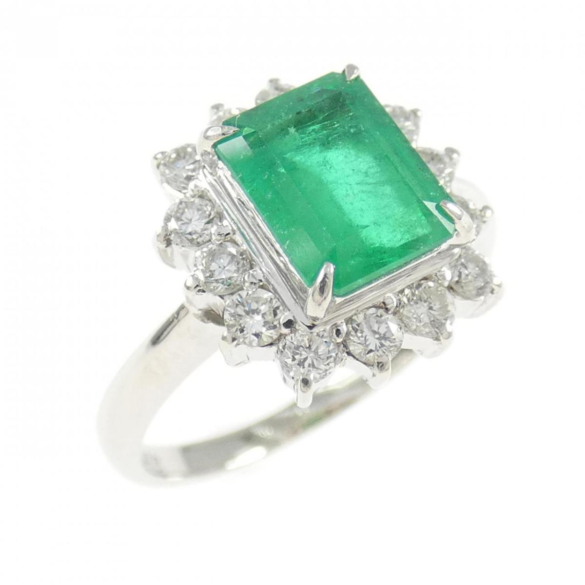 PT900 エメラルド リング 1.37CT【中古】 140,300円