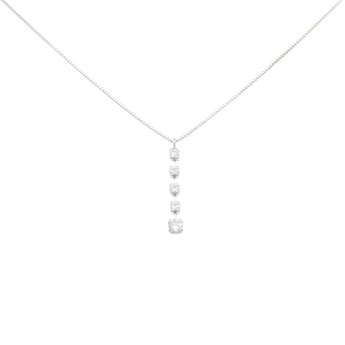PT850 ダイヤモンド ネックレス 0.15CT【中古】
