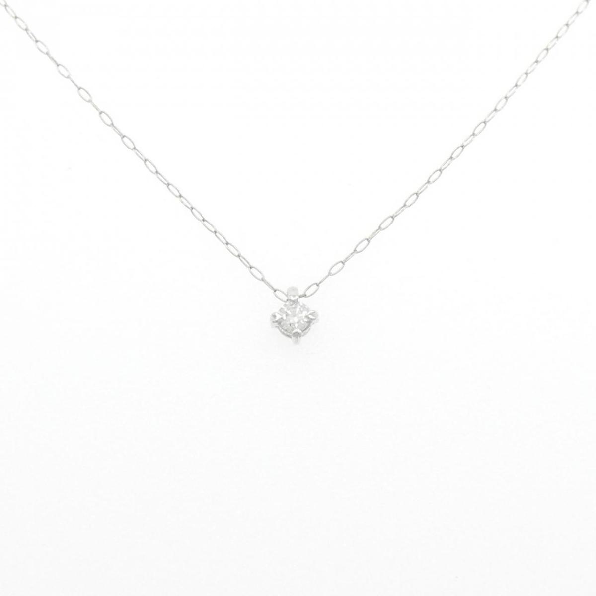 PT900/PT850 ダイヤモンド ネックレス 0.08CT【中古】