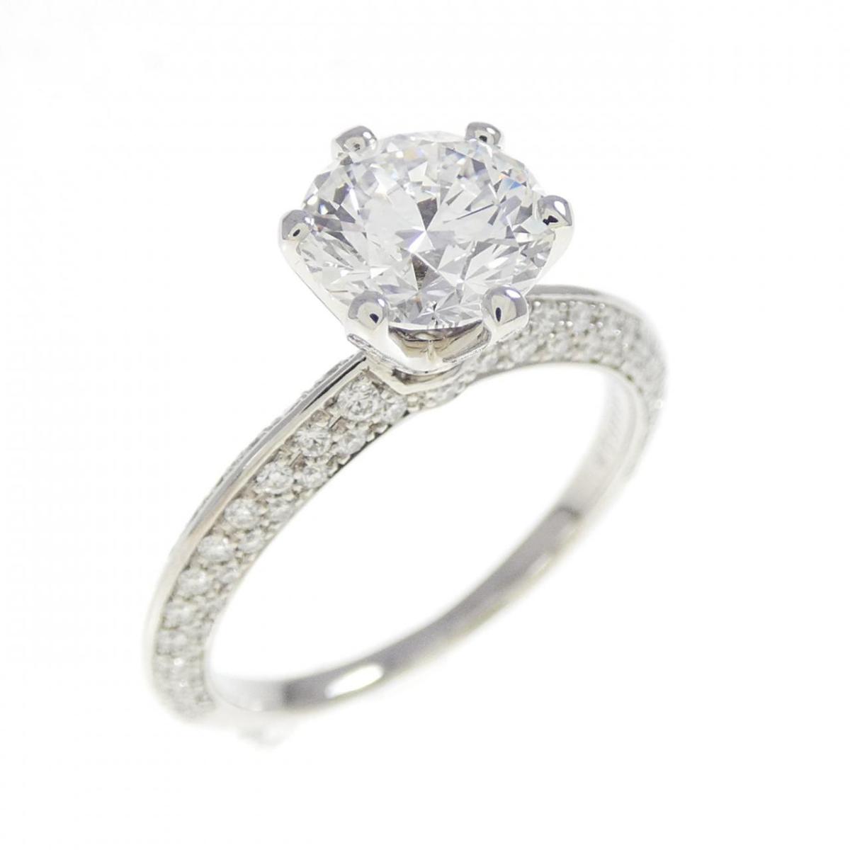 ティファニー パヴェ ティファニーセッティング リング 1.06CT F VS1 3EXT【中古】|KOMEHYO ONLINESTORE 店