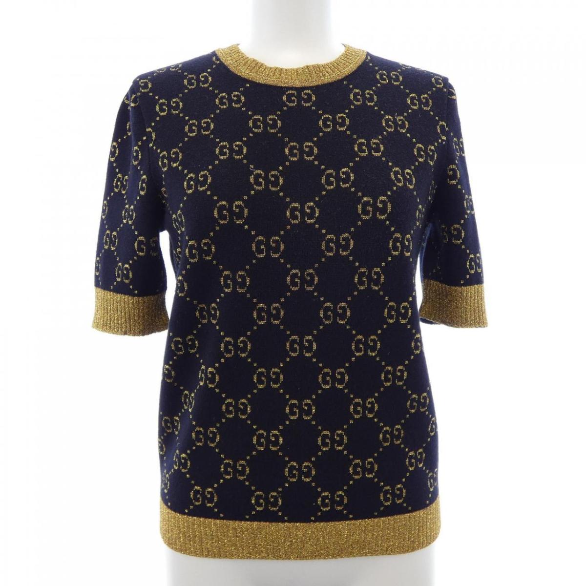 グッチ GUCCI GG綿織物ラメ ファブリックトップス 526759-X9W83 編み物【中古】
