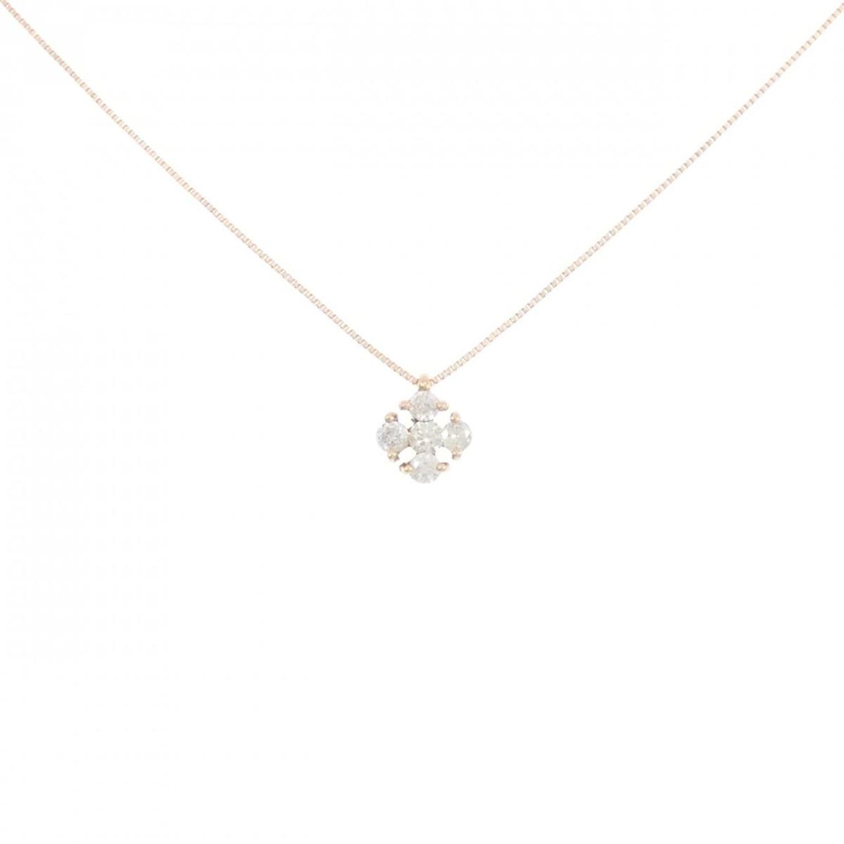 K10PG ダイヤモンド ネックレス 0.20CT【中古】