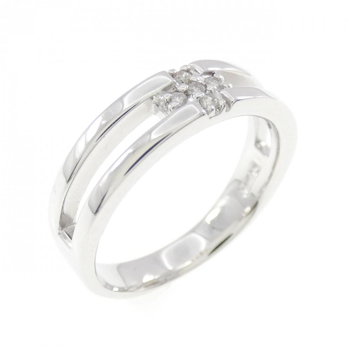 K18WG ダイヤモンド リング 0.04CT【中古】