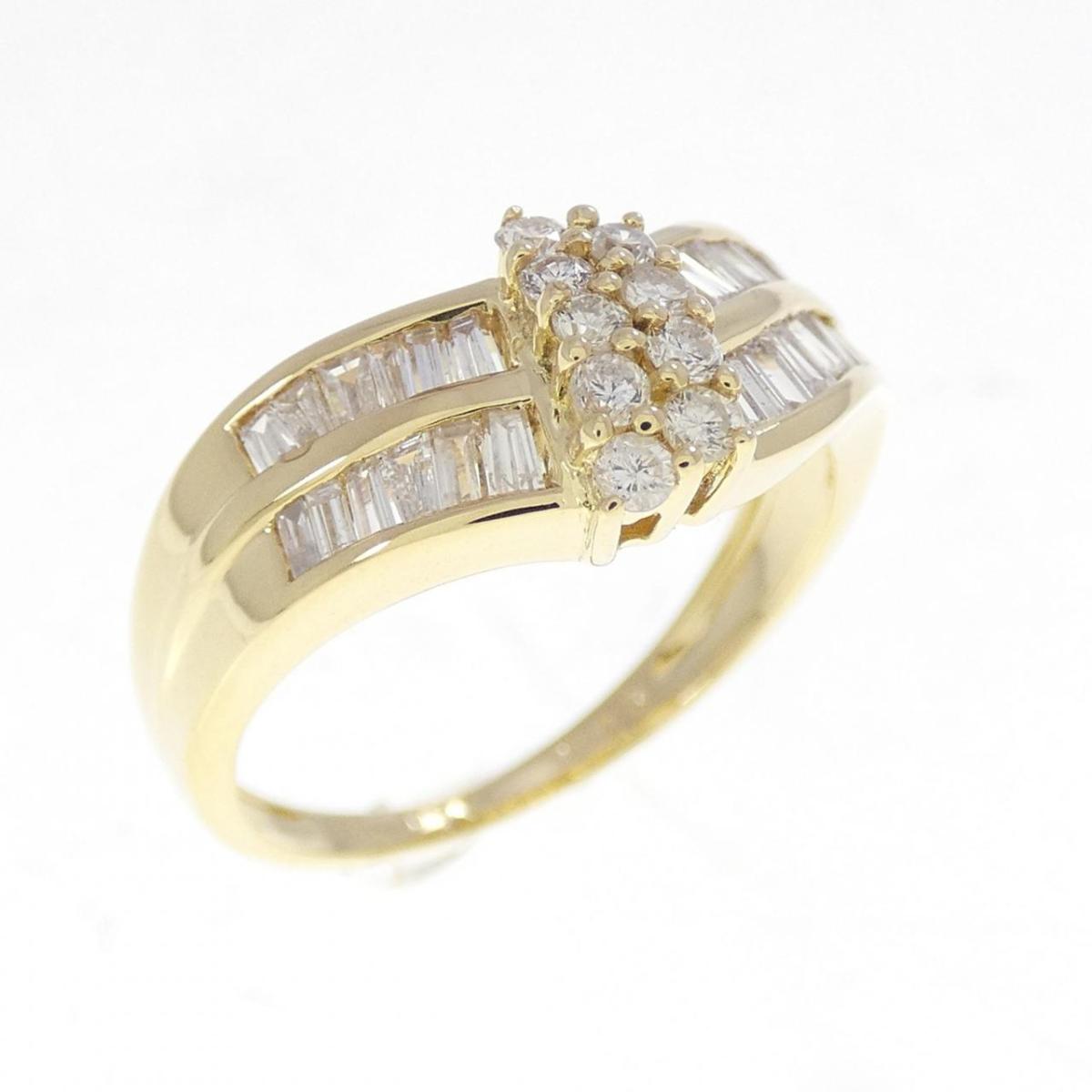 18KYG ダイヤモンド リング 0.16CT【中古】