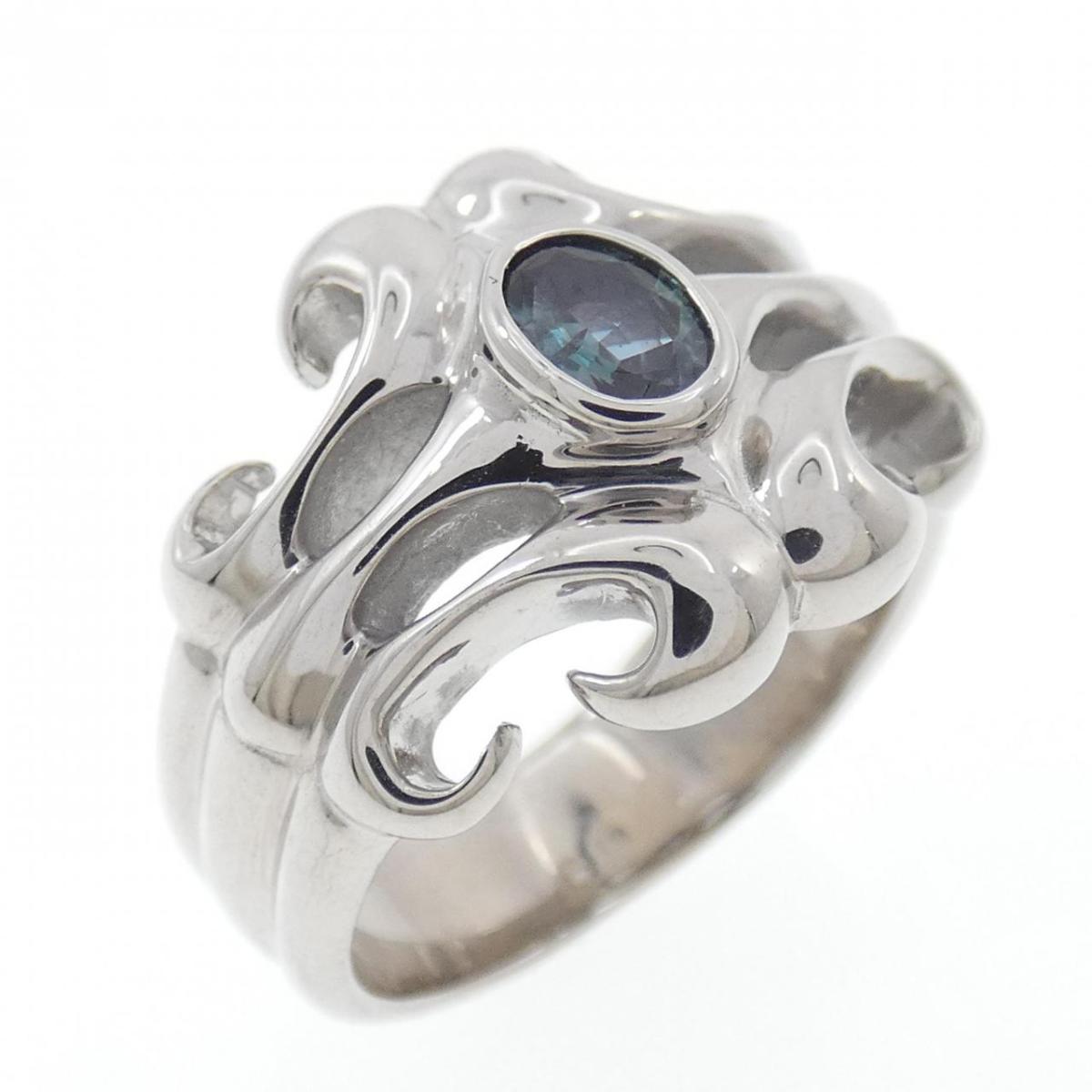 K18WG アレキサンドライト リング 0.285CT【中古】