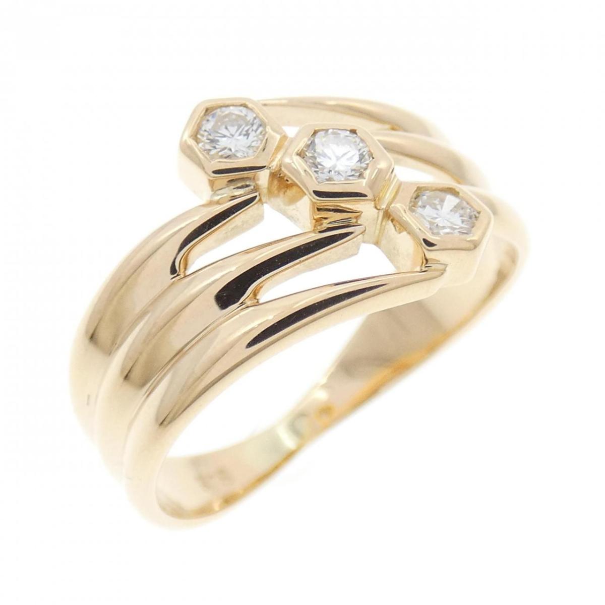 K18YG ダイヤモンド リング 0.18CT【中古】