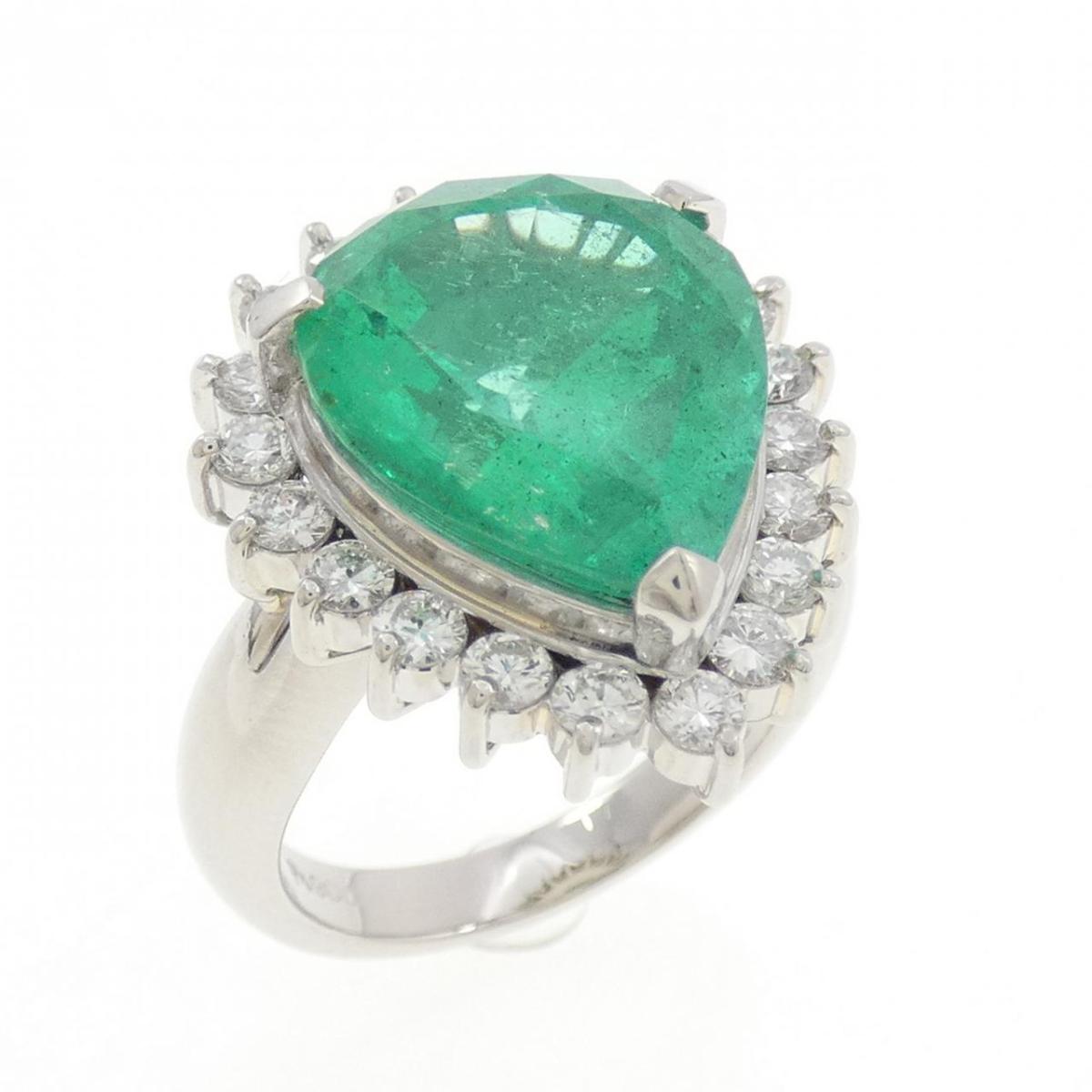 PT900 エメラルド リング 7.02CT【中古】