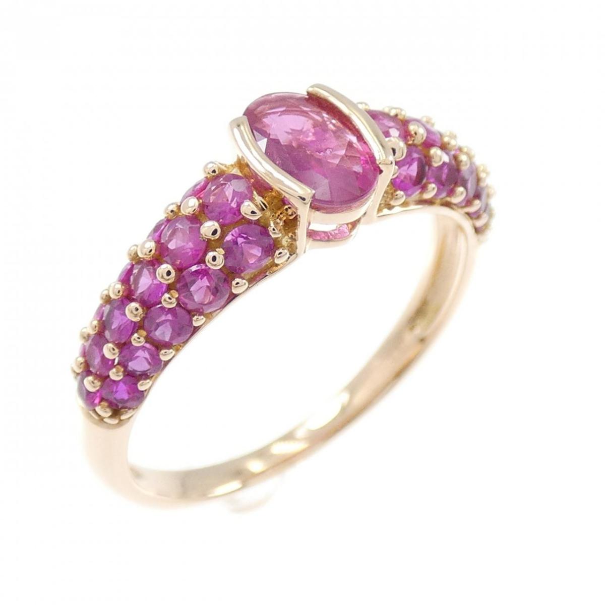 K18PG ルビー リング 1.10CT【中古】