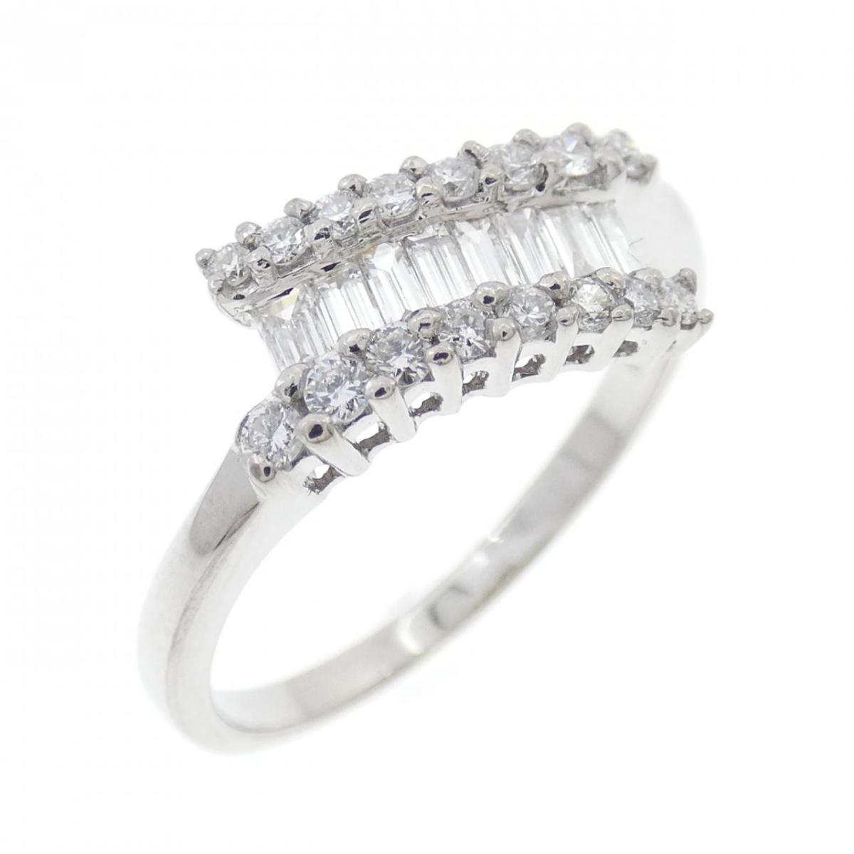 K18WG ダイヤモンド リング 0.38CT【中古】