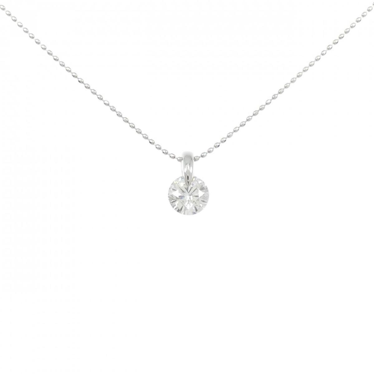 PT900/PT850 ソリティア ダイヤモンド ネックレス 0.784CT【中古】