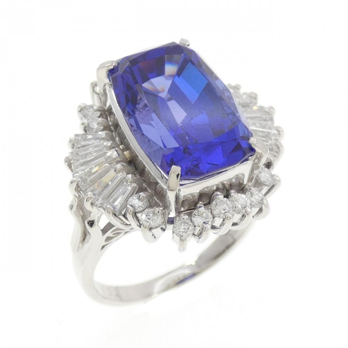 PT900 タンザナイト リング 9.20CT【中古】