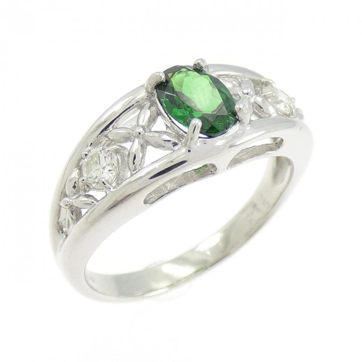 PT900 グリーンガーネット リング 0.50CT【中古】