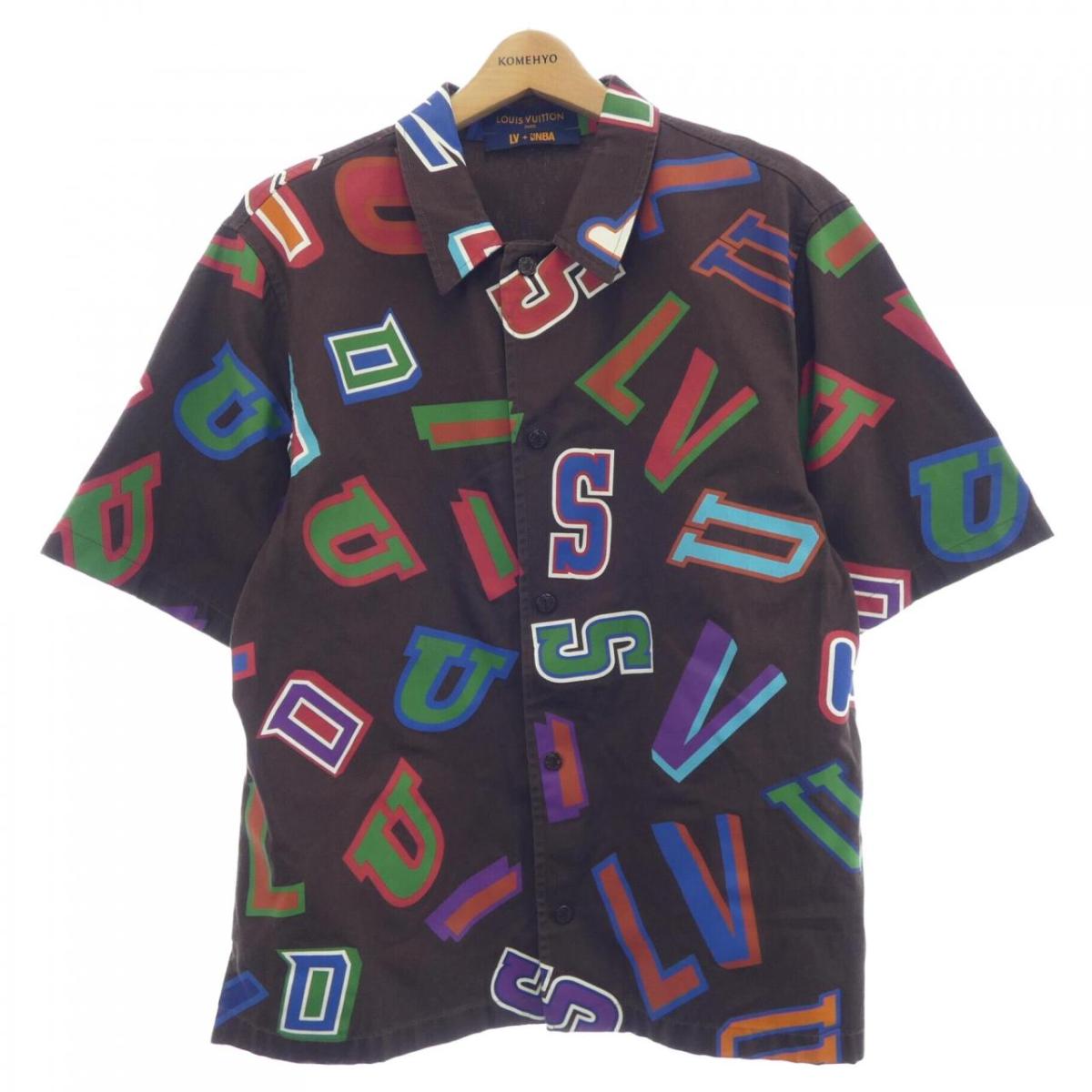 ルイヴィトン LOUIS VUITTON NBAバスケットボールレターオーバーシャツ HLS01WES9 S/Sシャツ【中古】