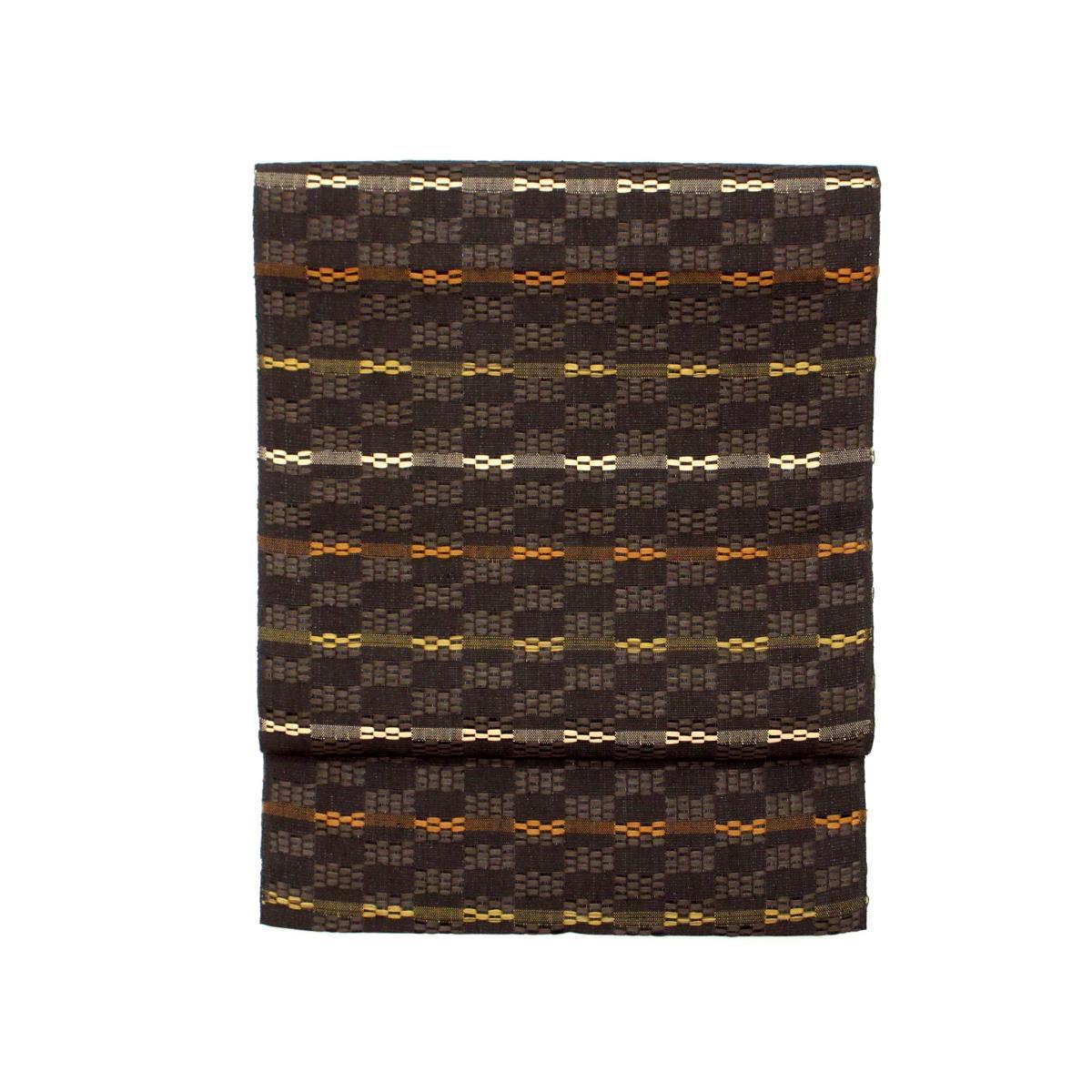 【未使用品】名古屋帯　紙布　全通柄【中古】