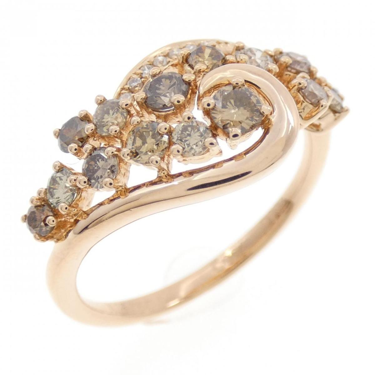 K18PG ダイヤモンド リング 0.64CT【中古】