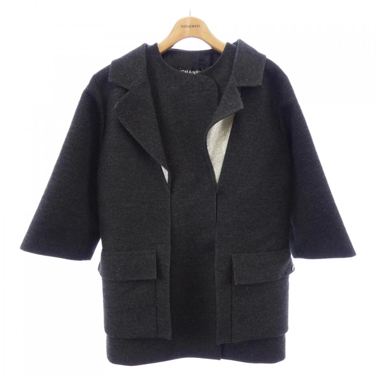 シャネル CHANEL P44837V32813 厚地の外套【中古】
