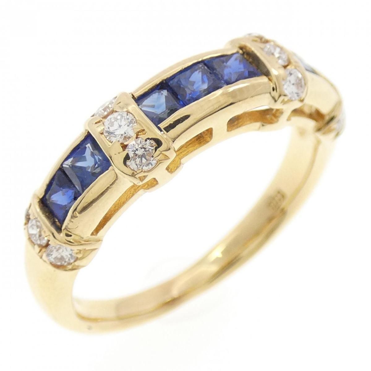 K18YG サファイヤ リング 0.72CT【中古】