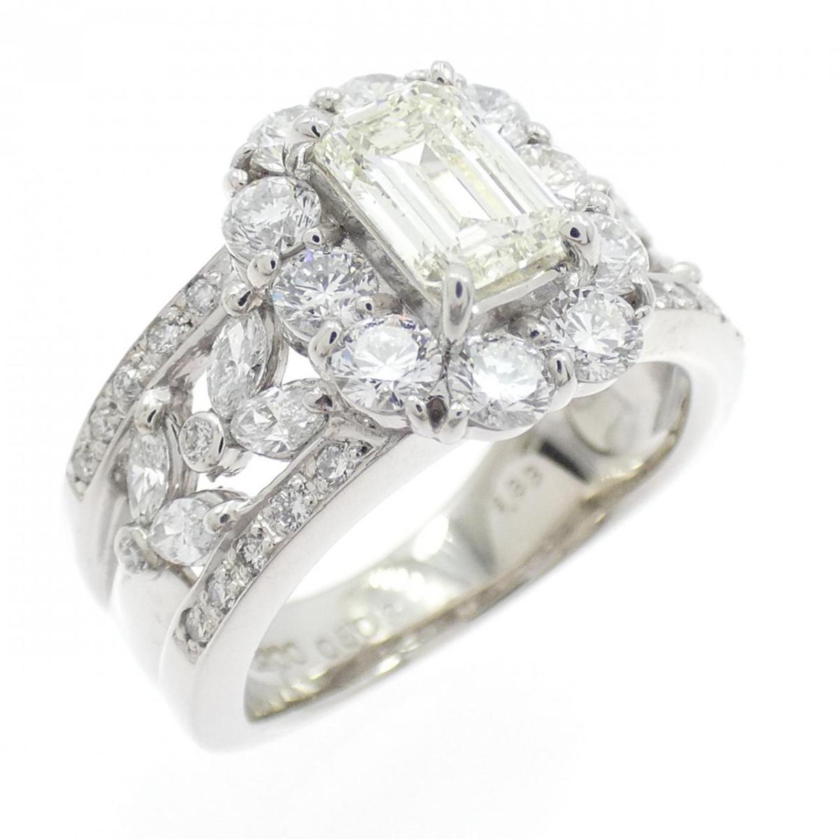 PT900 ダイヤモンド リング 0.808CT M VS2 エメラルドカット【中古】｜KOMEHYO ONLINESTORE 店
