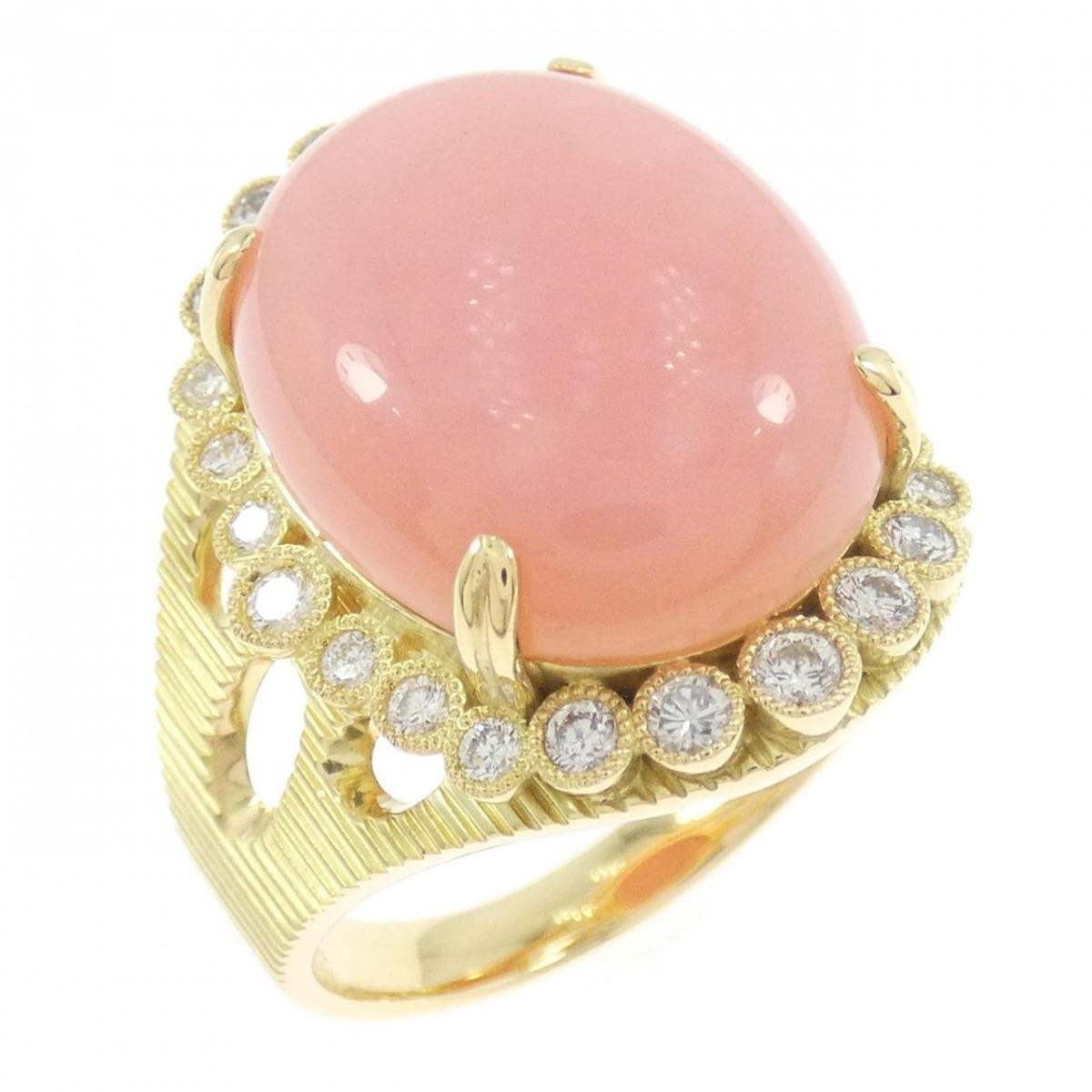 K18YG オパール リング 10.93CT【中古】
