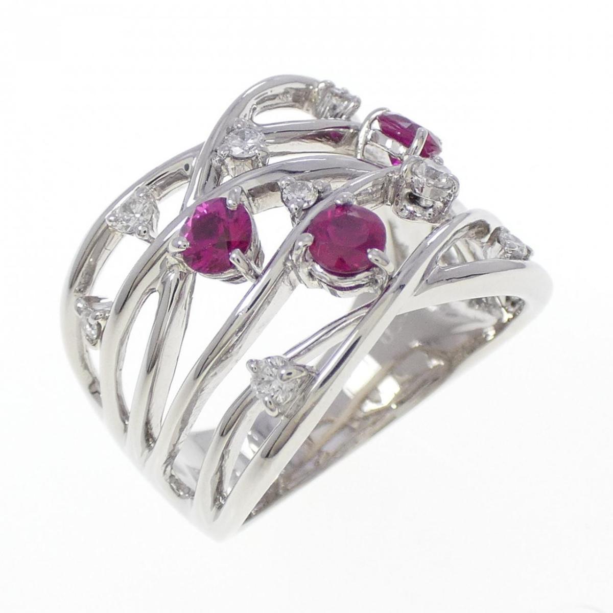 PT900 ルビー リング 0.51CT【中古】