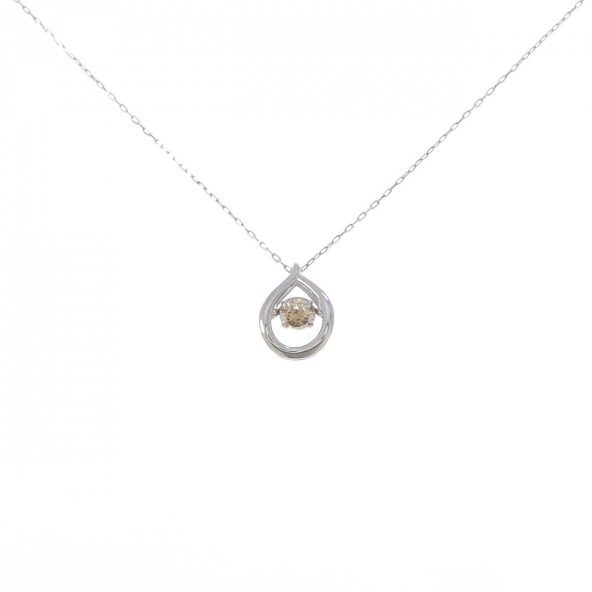 PT900/PT850 ダイヤモンド ネックレス 0.20CT【中古】