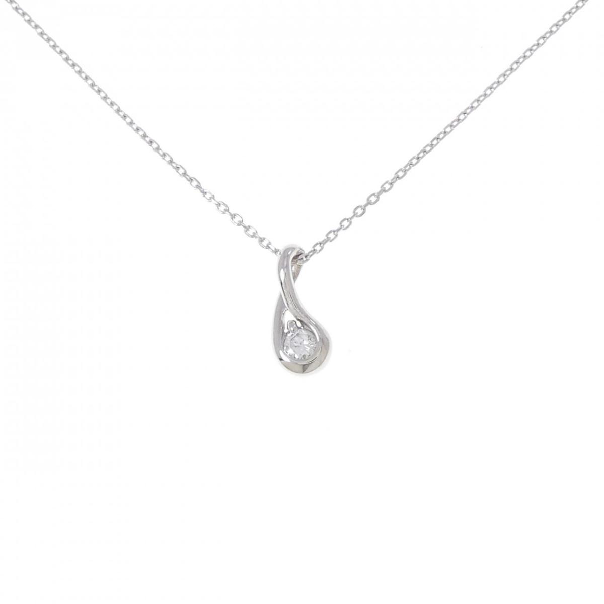PT850 ダイヤモンド ネックレス 0.10CT【中古】