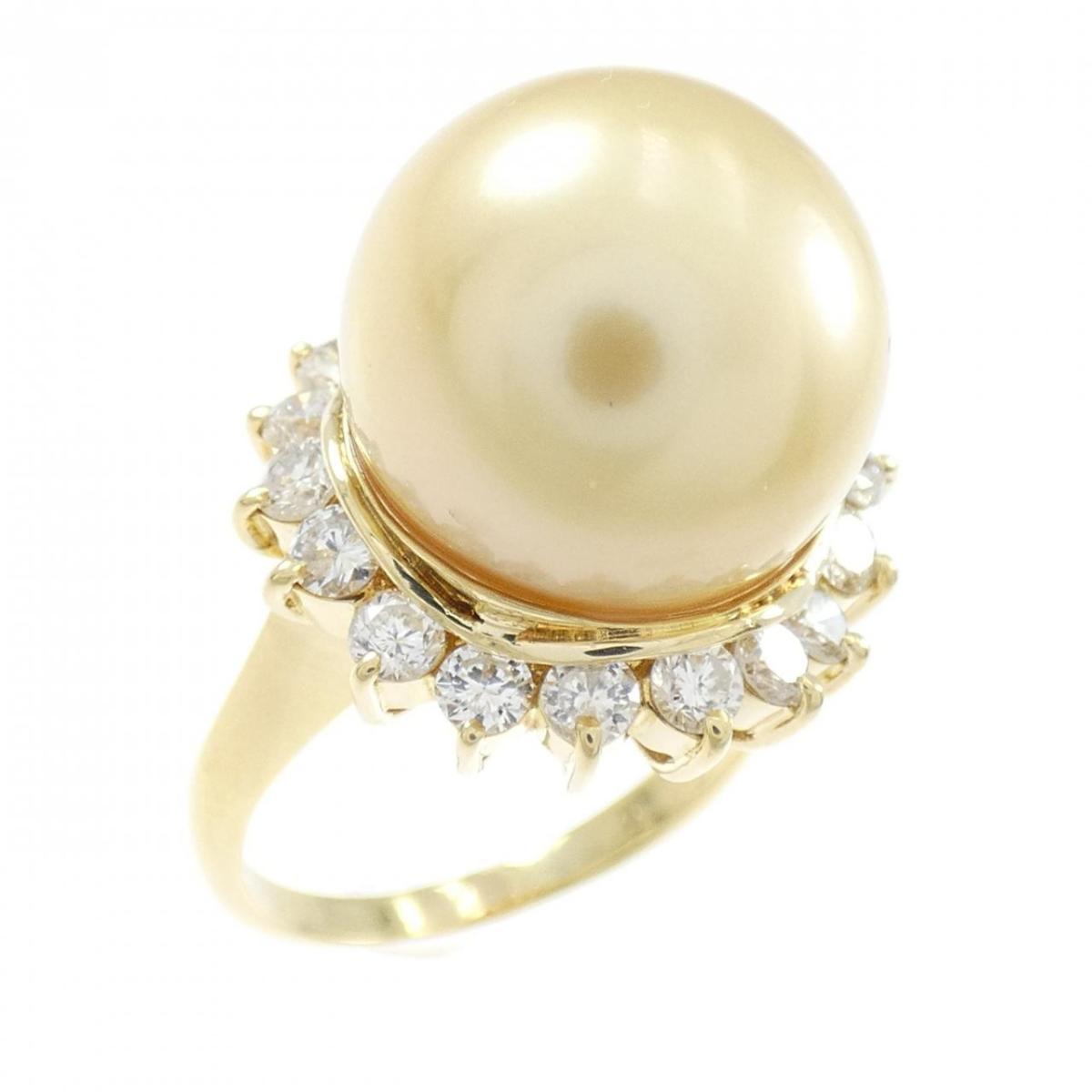 K18YG 白蝶パール リング 13.9mm【中古】|KOMEHYO ONLINESTORE 店