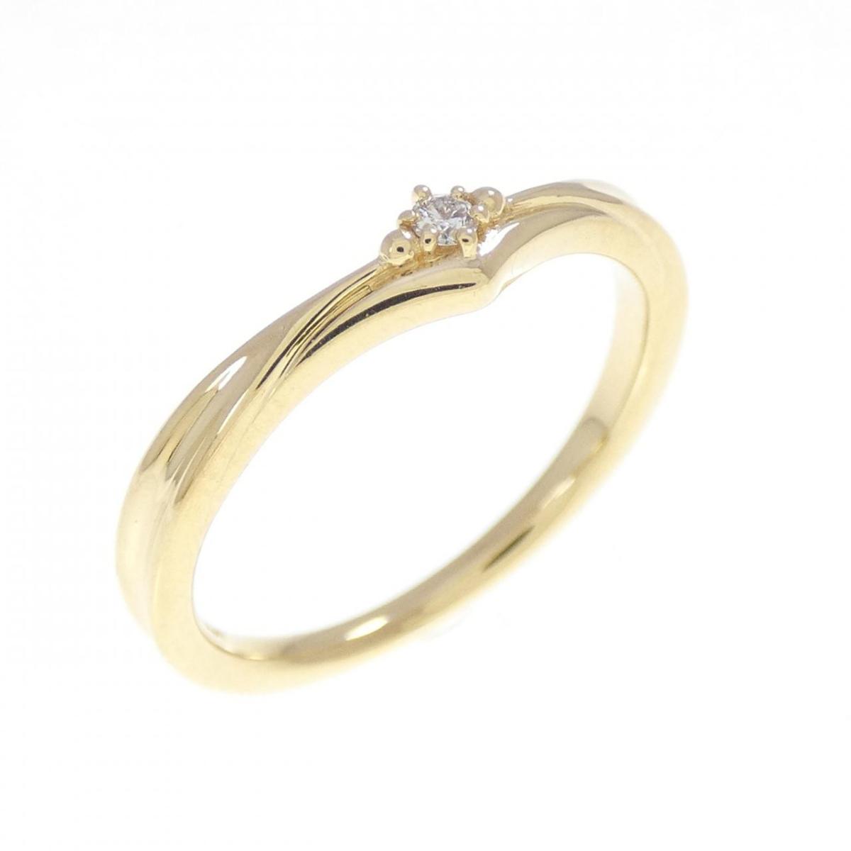 K18YG ダイヤモンド リング 0.02CT【中古】