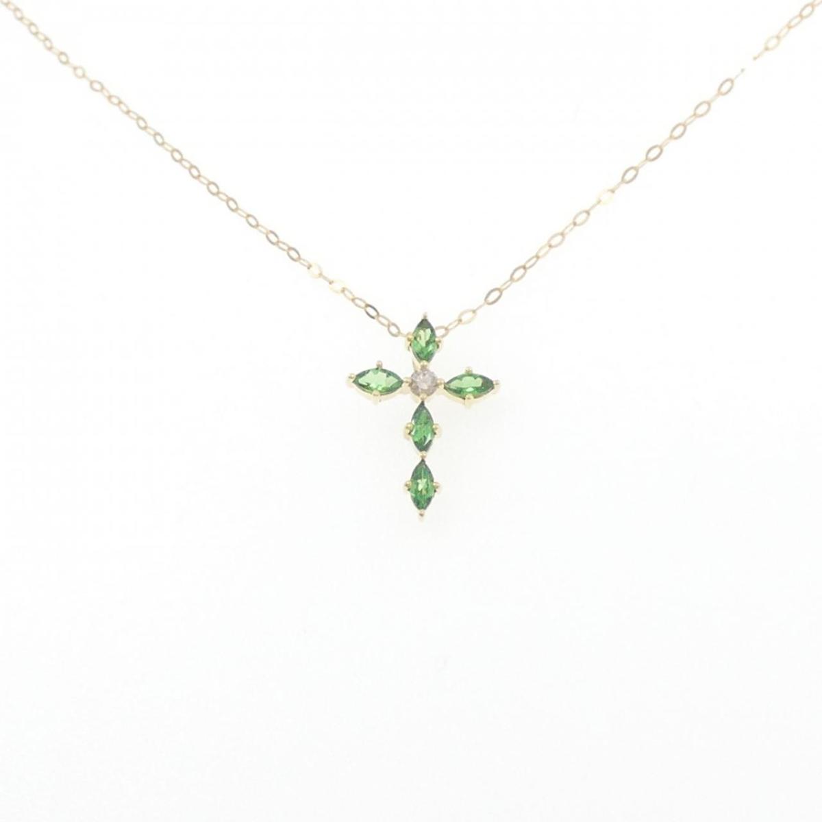 ジーエスティービー グリーンガーネット ネックレス 0.35CT【中古】