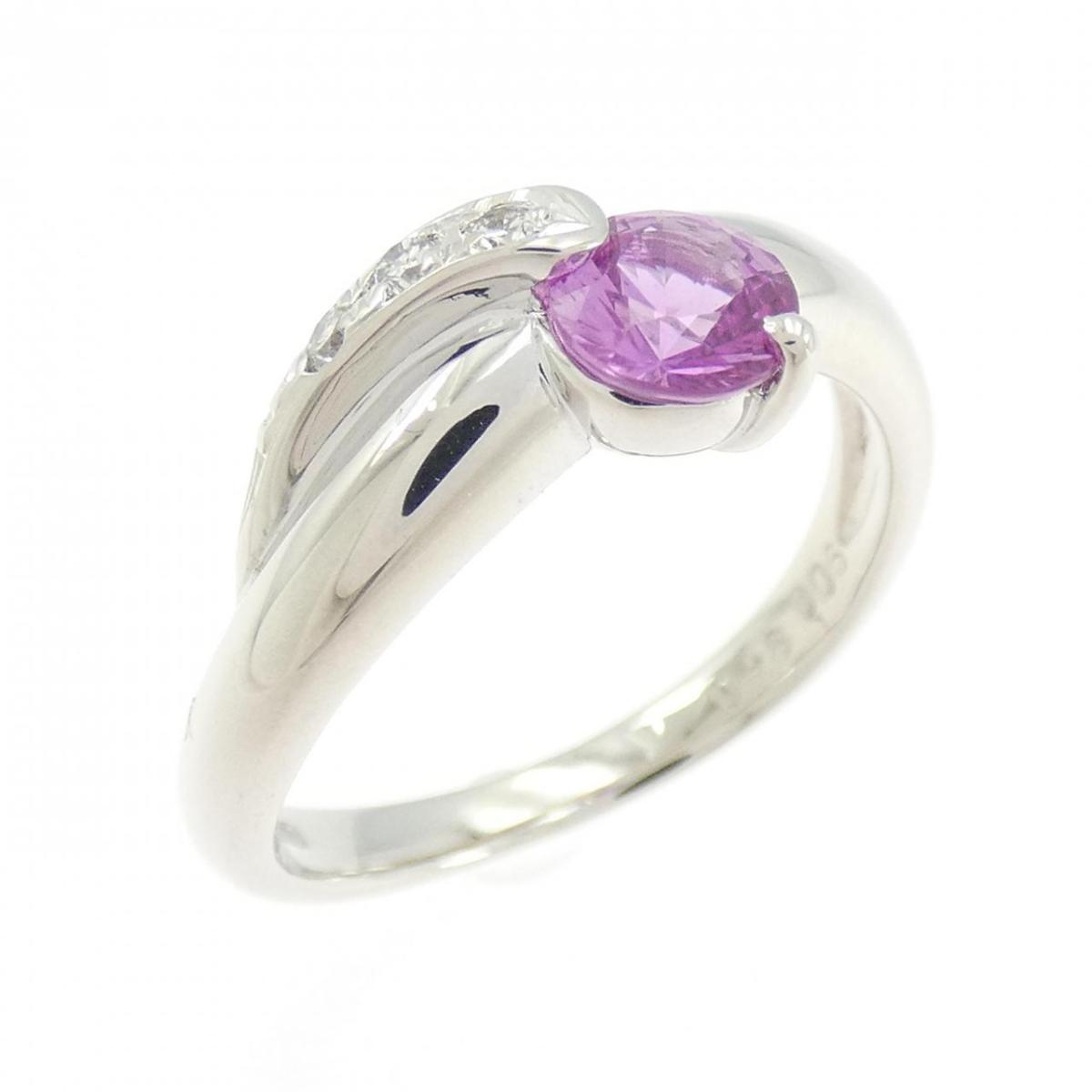 K18WG サファイヤ リング 0.48CT【中古】