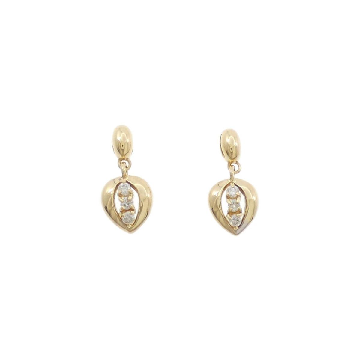 K18YG ダイヤモンド ピアス 0.10CT【中古】