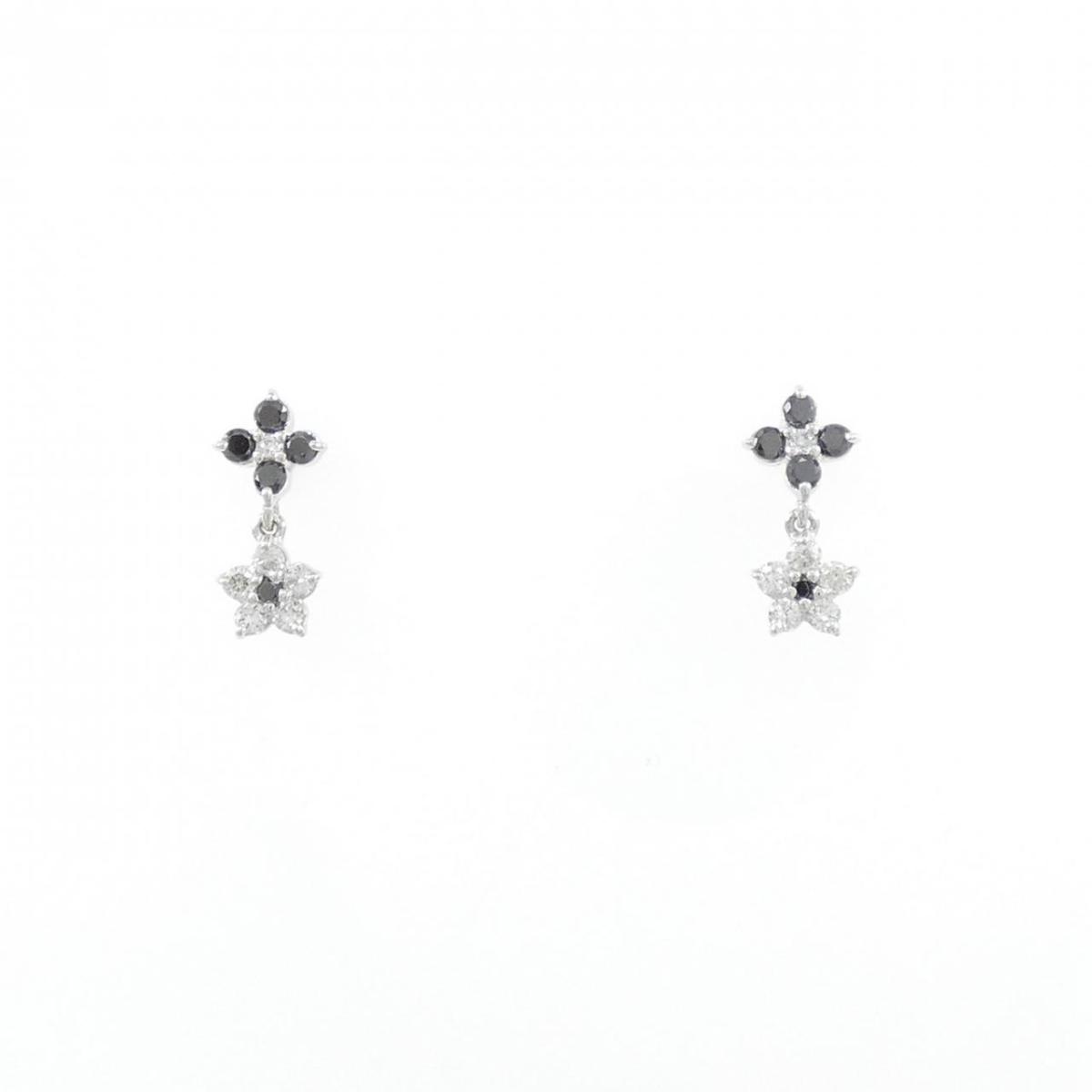 ポンテヴェキオ フラワー ダイヤモンド ピアス 0.16CT【中古】