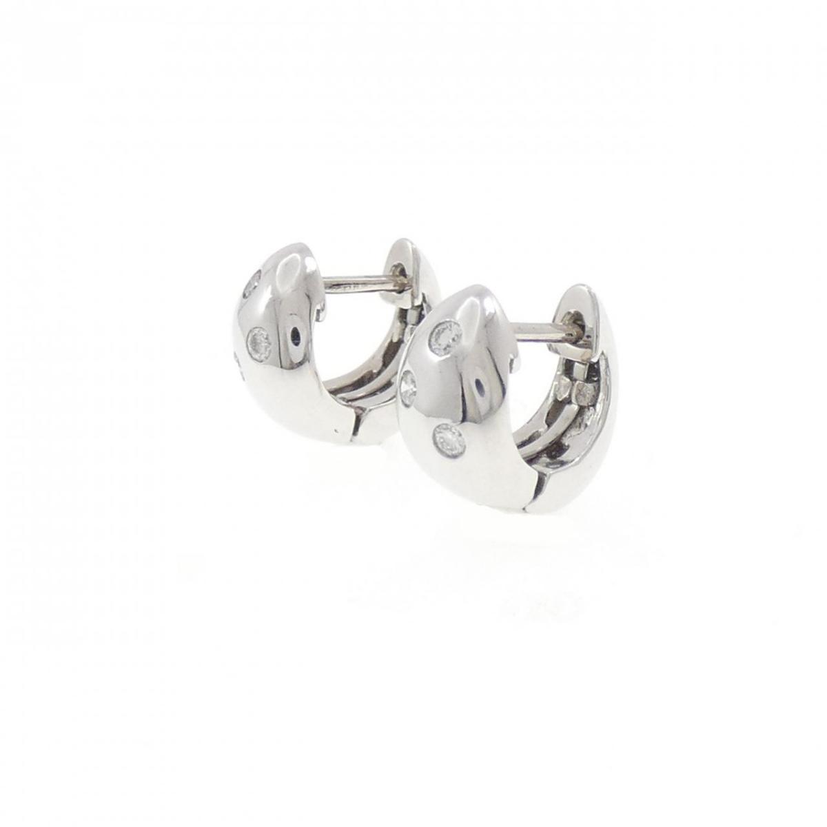 PT900 ダイヤモンド ピアス 0.10CT【中古】