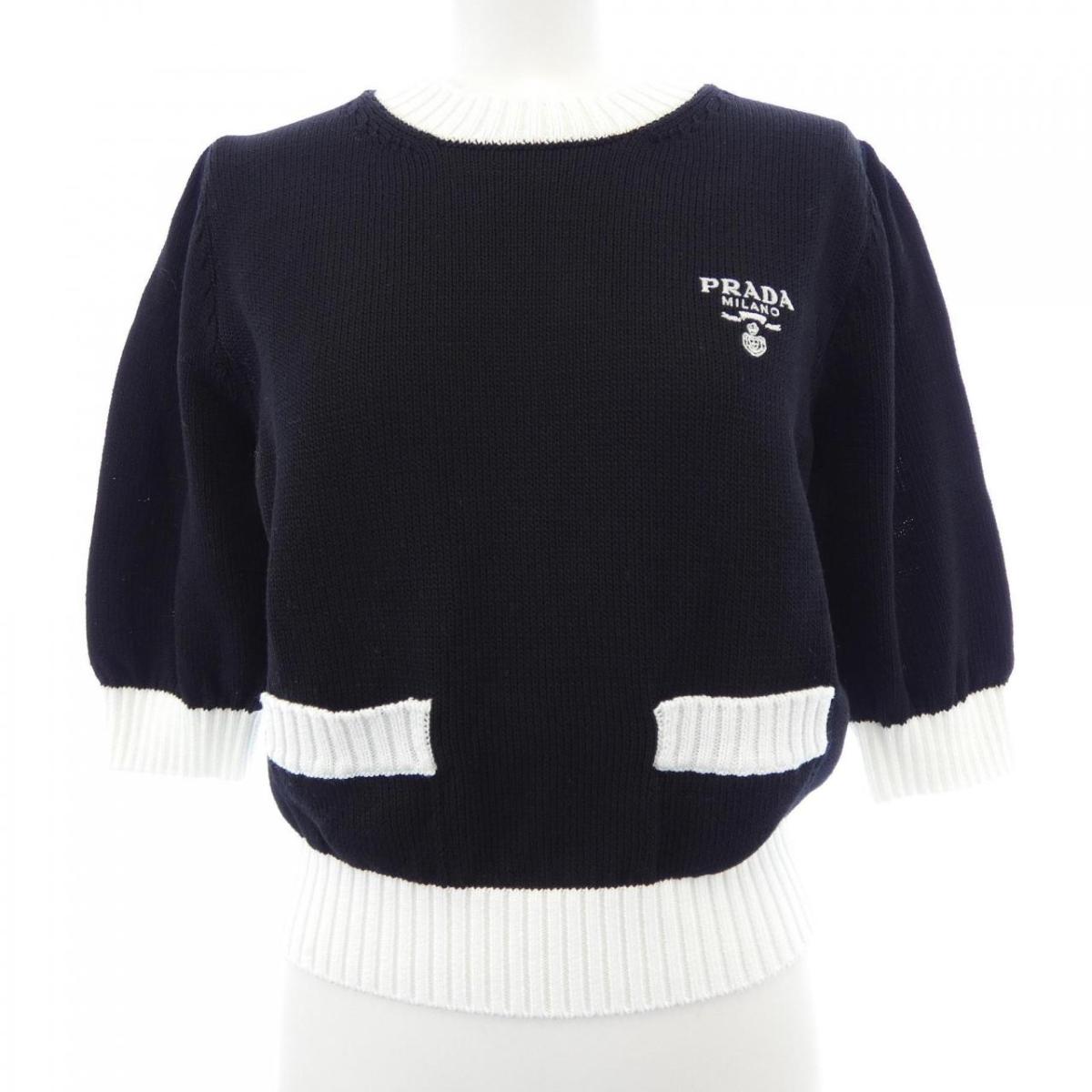 プラダ PRADA コットン クルーネック セーター P24I1R S212 1Z05 ニット【中古】