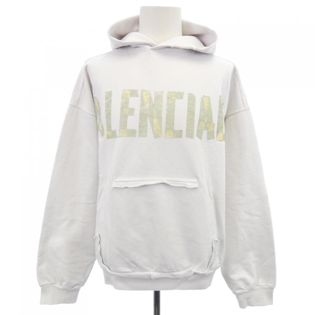 バレンシアガ BALENCIAGA Tape Type Ripped Pocket Hoodie 744441 TOVB1 UNISEX パーカー【中古】