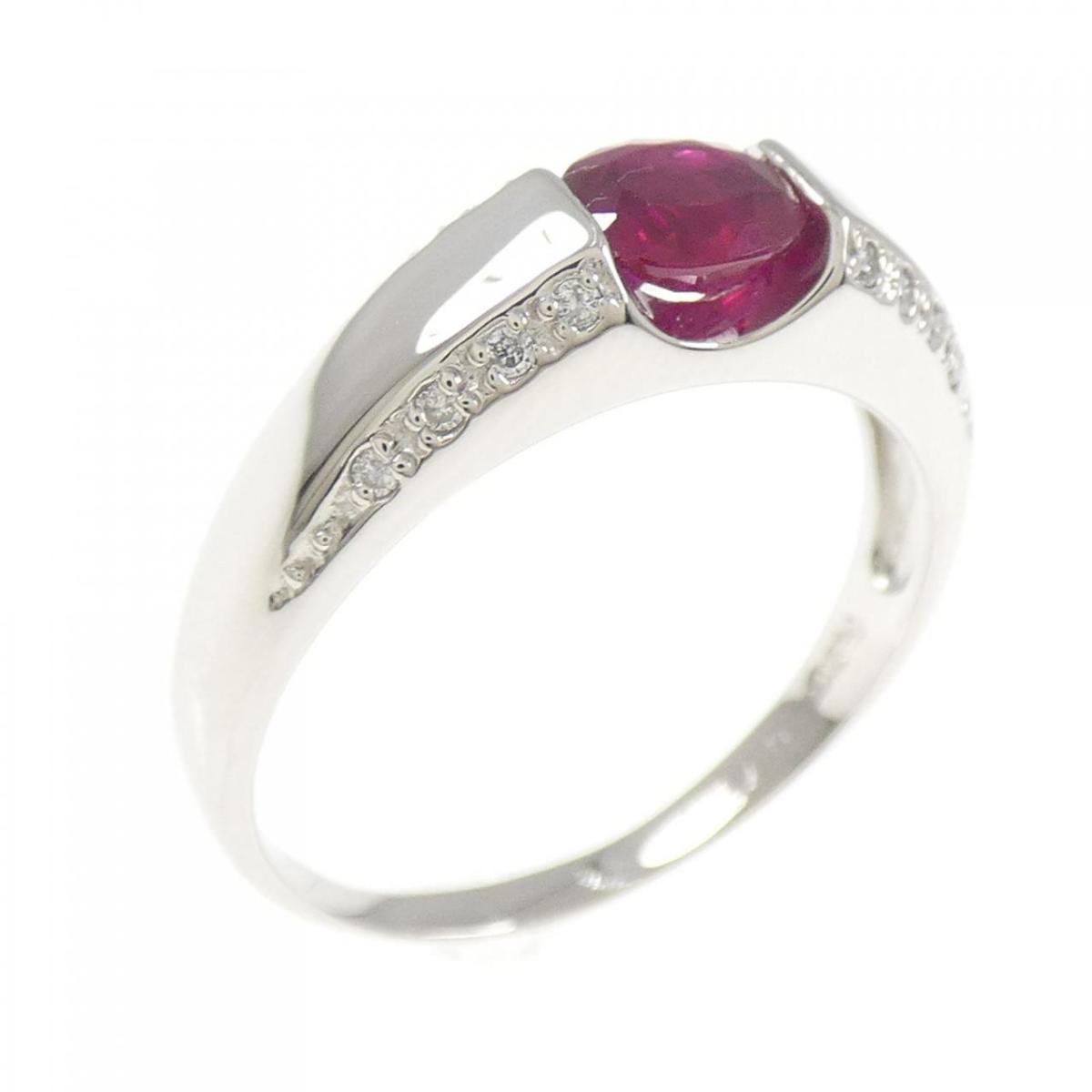 PT900 ルビー リング 0.71CT【中古】