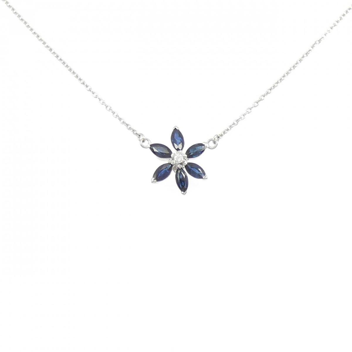 PT900/PT850 フラワー サファイヤ ネックレス 1.53CT【中古】|KOMEHYO ONLINESTORE 店