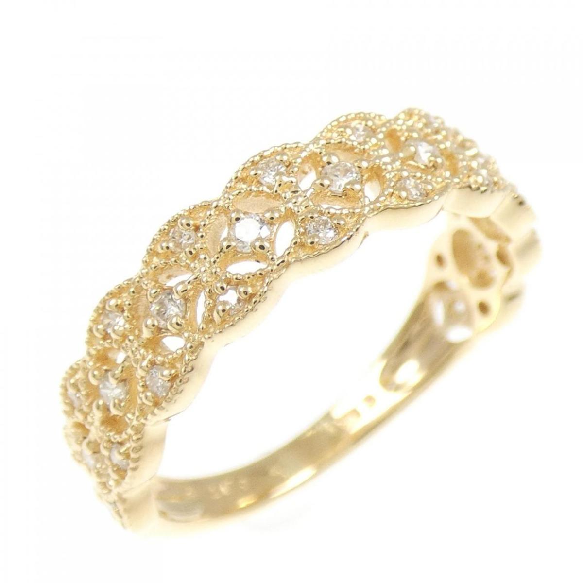 K18PG ダイヤモンド リング 0.17CT【中古】